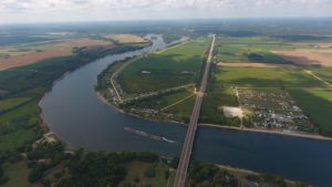 Aerial photo of Tennessee River